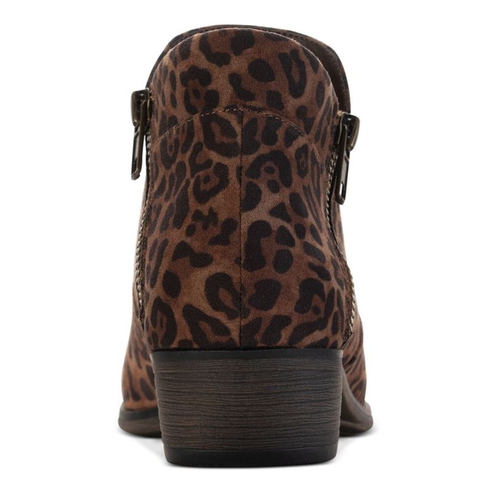 SUN STONE Womens Brown Slip Resistant Abby Round Toe Block Heel Booties 7 M - Picture 2 of 4
